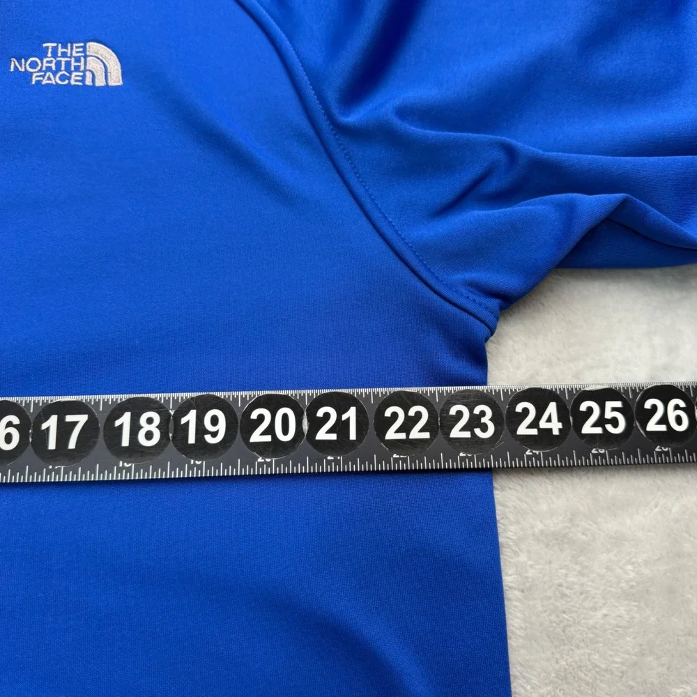 The North Face Hoodie Mens Large‎ Blue Full Zip Fleece Jacket T201